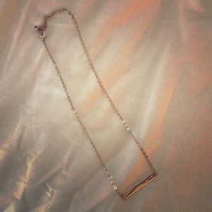 Plain gold bar necklace